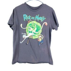 Rick & Morty Graphic Tshirt Unisex Size Medium Gray